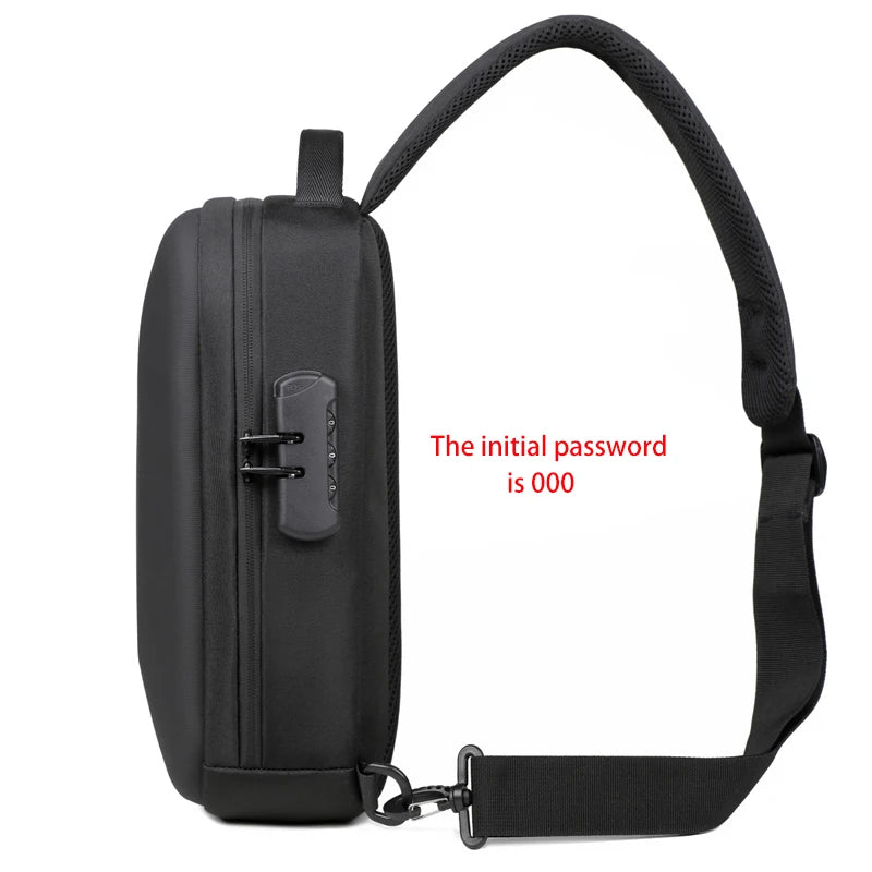 Men's Anti-Theft Crossbody Bag with USB Charging Port - Fashionable Business Shoulder Travel Storage Pack