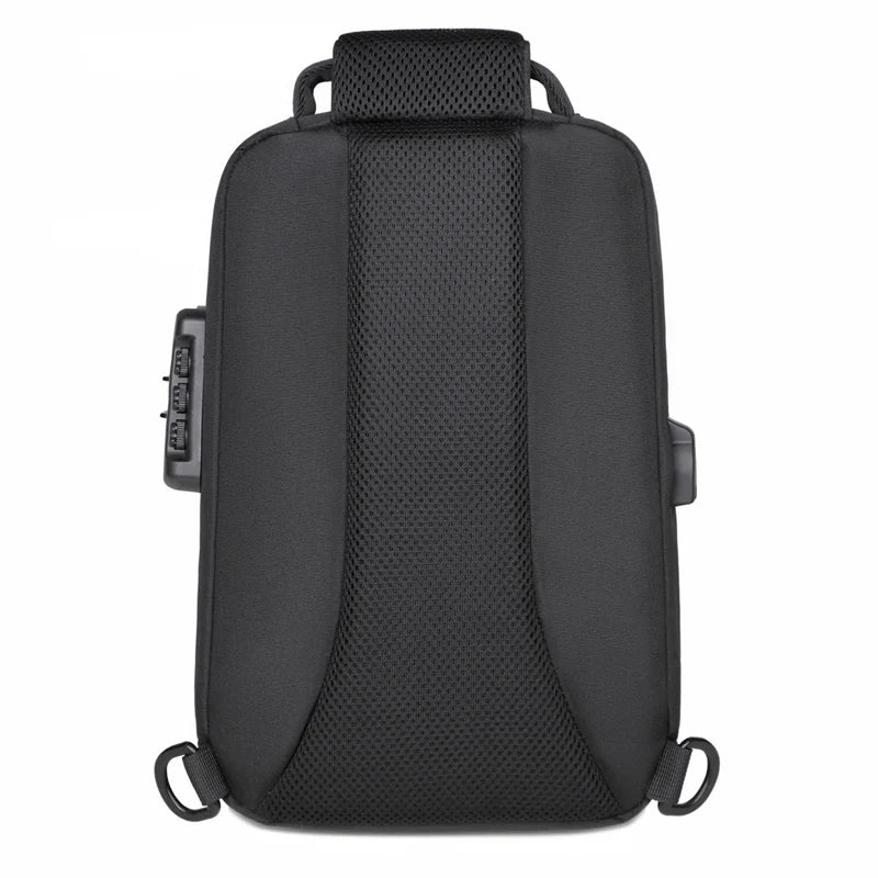 Men's Anti-Theft Crossbody Bag with USB Charging Port - Fashionable Business Shoulder Travel Storage Pack