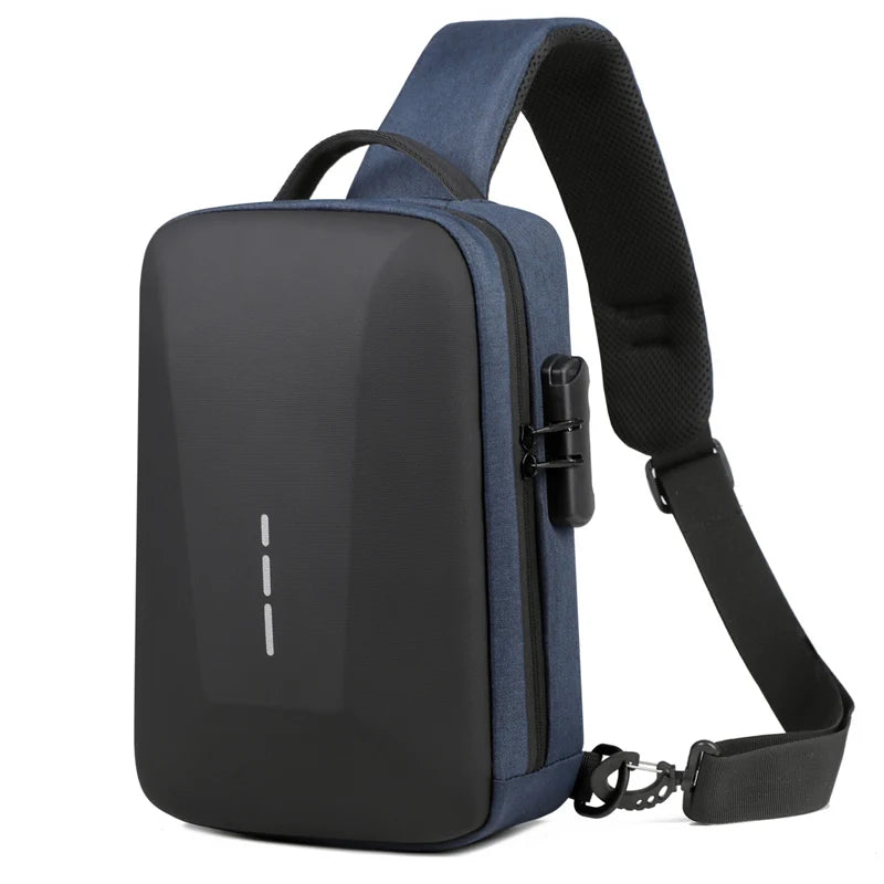 Men's Anti-Theft Crossbody Bag with USB Charging Port - Fashionable Business Shoulder Travel Storage Pack