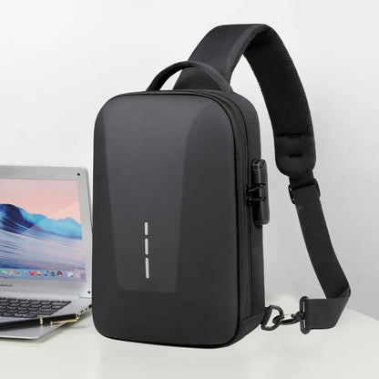 Men's Anti-Theft Crossbody Bag with USB Charging Port - Fashionable Business Shoulder Travel Storage Pack