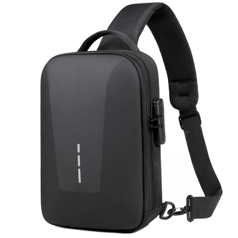 Men's Anti-Theft Crossbody Bag with USB Charging Port - Fashionable Business Shoulder Travel Storage Pack